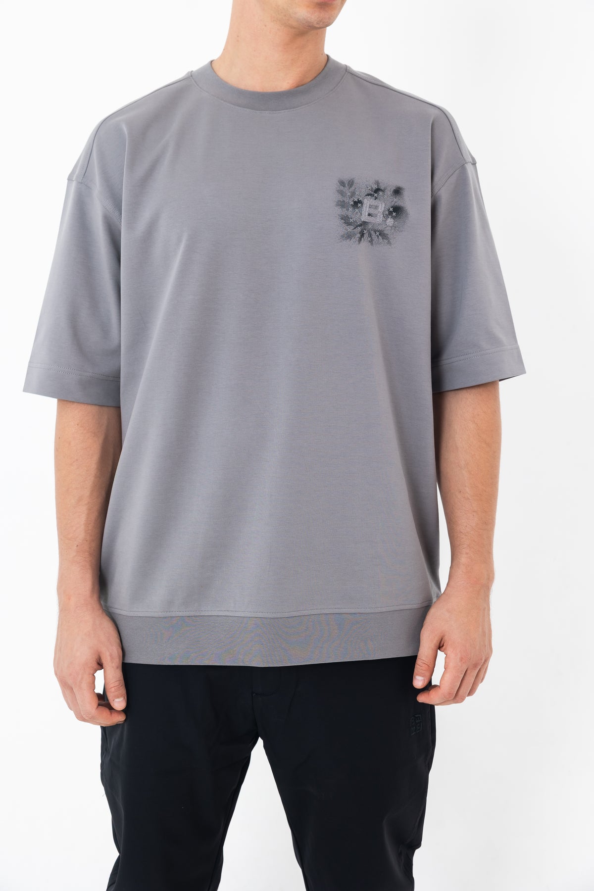 טישרט BLACK DOT לגברים - מיתוג קדמי ואחורי